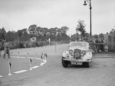 Talbot 10 drophead coupe of RM Proctor competing in the South Wales Auto Club Welsh Rally, 1937 Artist: Bill Brunell.