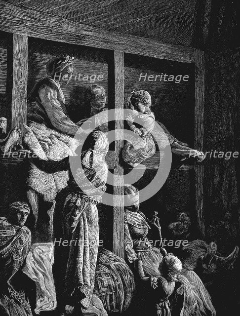 British emigrants on their way to America, 1870. Artist: Unknown