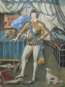 Portrait of Sir Anthony Mildmay, Knight of Apethorpe, Northants, c. 1590-93. Creator: Nicholas Hilliard (British, c. 1547-1619).
