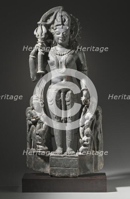 The Androgynous Form of Shiva and Parvati (Ardhanarishvara), 11th century. Creator: Unknown.