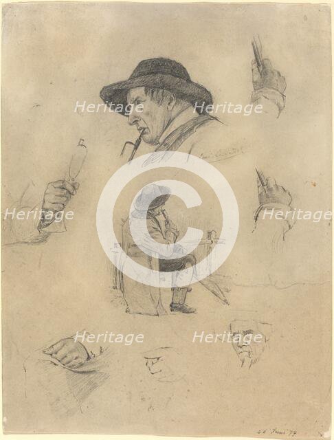 Sheet of Sketches, 1877. Creator: Lovis Corinth.