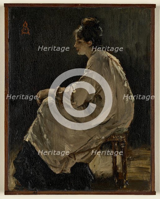 Seated Girl, 1872. Creator: Alfred Stevens.