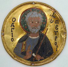 Medallion with Saint Peter from an Icon Frame, Byzantine, ca. 1100. Creator: Unknown.