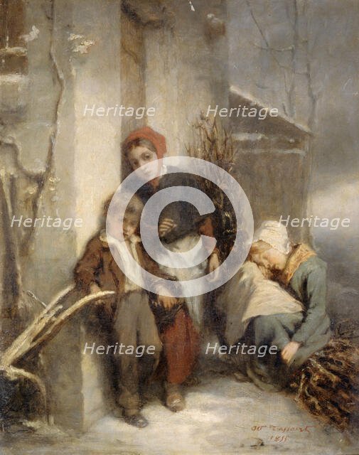 The closed door, 1855. Creator: Octave Tassaert.