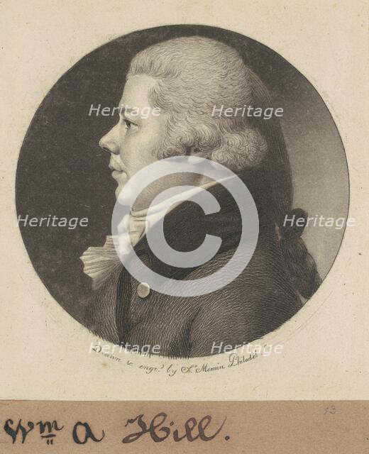 William Henry Hill, 1799. Creator: Charles Balthazar Julien Févret de Saint-Mémin.