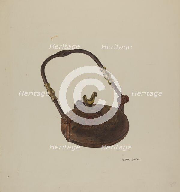 Camp Lamp, c. 1939. Creator: Albert Rudin.