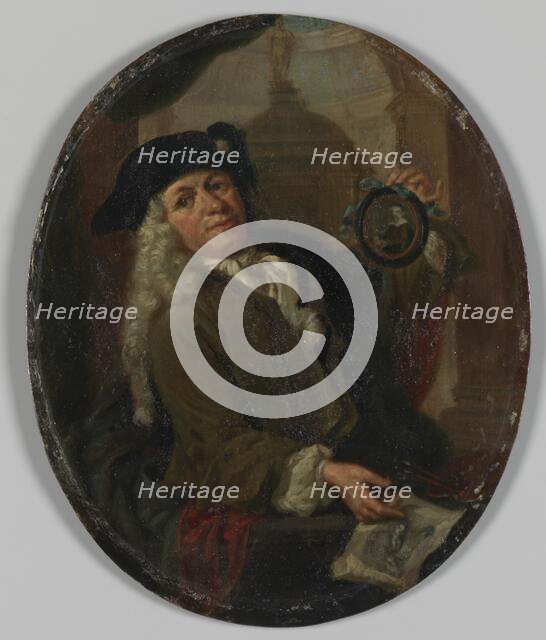 Portrait of Arnoud van Halen (1673-1732). Painter, Printmaker, Poet and Collector in Amsterdam, 1725 Creator: Unknown.