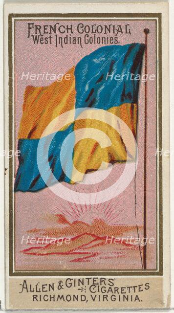 French Colonial West Indian Colonies, from Flags of All Nations, Series 2 (N10) for Allen ..., 1890. Creator: Allen & Ginter.