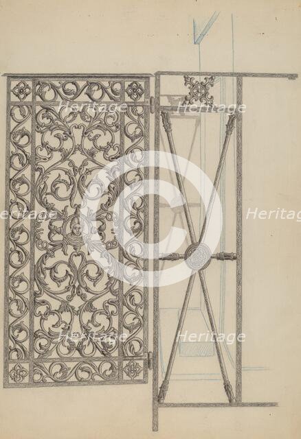 Cast Iron Gate, c. 1936. Creator: Joseph L. Boyd.