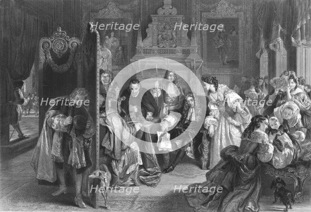 James II receiving news of the landing of the Prince of Orange, (c1890). Artist: Frederick Heath.