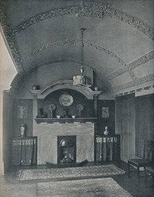 'End of a Barrel-Ceilinged Dining Room', c1910.