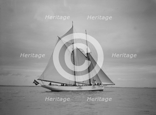 The schooner 'Esma', 1911. Creator: Kirk & Sons of Cowes.