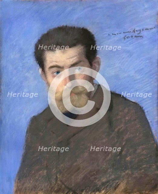 Portrait of Joris-Karl Huysmans (1848-1907). Artist: Forain, Jean-Louis (1852-1931)