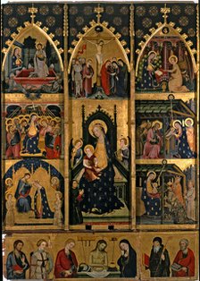 Altarpiece of the Virgin of Abella de la Conca. Tempera on wood, from the church of Sant Esteve d…