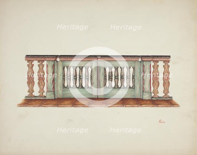 Chancel Railing, 1939. Creator: Hal Blakeley.