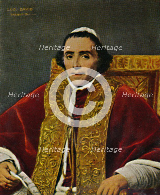 'Papst Pius VII. 1740-1823. - Gemälde von David', 1934. Creator: Unknown.