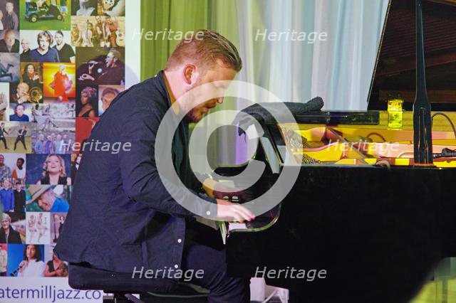 Oddgeir Berg, Watermill Jazz Club, Dorking, Surrey, 3 Sept 2019. Creator: Brian O'Connor.