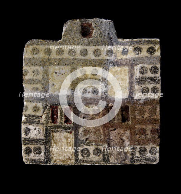 Faience inlay/plaque depicting a two-storey house, Middle Minoan IIIA Period, c1800-c1750 BC. Artist: Unknown.