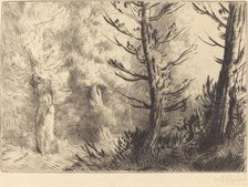 In the Forest of Fontainebleau (Dans le foret de Fontainebleau). Creator: Alphonse Legros.