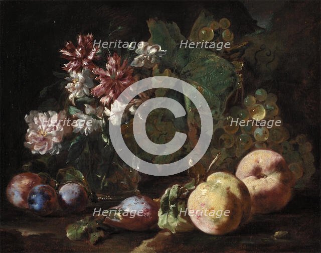 Still Life of Fruit and Flowers, between 1670 and 1680. Creator: Abraham Brueghel.