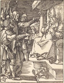 Christ before Caiaphas, probably c. 1509/1510. Creator: Albrecht Durer.