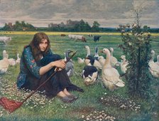 'The Goose Girl', c1878, (c1915). Artist: Valentine Cameron Prinsep.