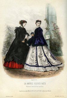 French fashions of the 19th century, 1866 (1938). Artist: Unknown