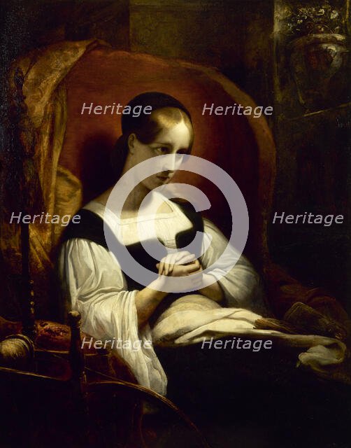 Marguerite at the spinning wheel, c1831. Creator: Ary Scheffer.