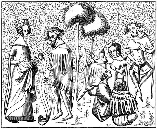 Court of Love, Provence, France, 14th century (1849). Artist: Unknown