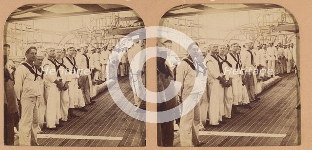 Gunners of the Battleship \Oregon,\ Manila Bay, Philippine Islands., 1899. Creator: RY Young.