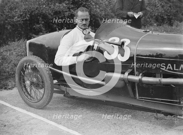 Goldie Gardner in his Salmson GS at the JCC 200 Mile Race, Brooklands, Surrey, c1920s. Artist: Bill Brunell.