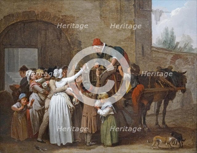 La queue au lait (The queue for milk), c.1796. Creator: Boilly, Louis-Léopold (1761-1845).