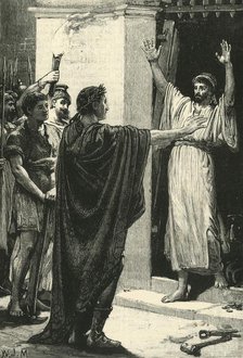 'Caesar Possessing Himself of the Treasure in the Temple of Saturn', 1890. Creator: Unknown.