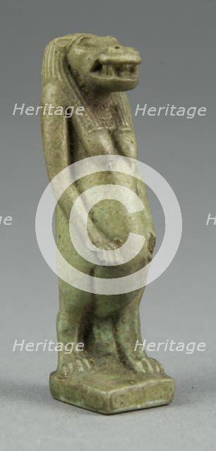 Amulet of the Goddess Tawaret (Toeris), Egypt, Third Intermediate Period, Dynasty 21-25 (1070-656 BC Creator: Unknown.