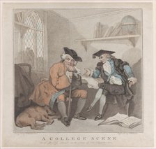 A College Scene, or a Fruitless Attempt on the Purse of Old Square-toes, August 1, 1787. Creator: Edward Williams.