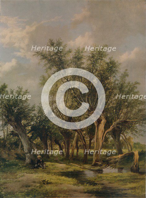 'The Willow Stream', c1839. Artist: James Stark.