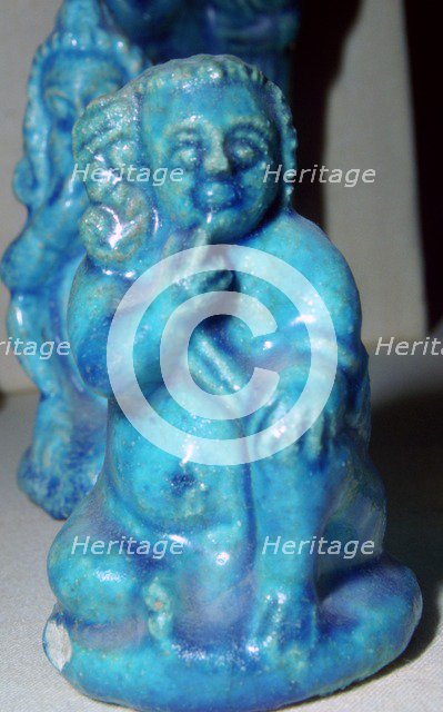 Egyptian statuette of Harpocrates as the infant Horus. Artist: Unknown