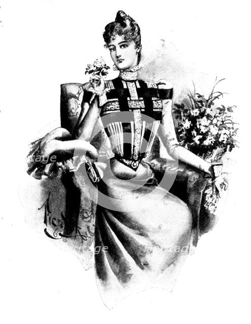 Ladies' Page: a pretty silk blouse, 1898. Creator: Picador.