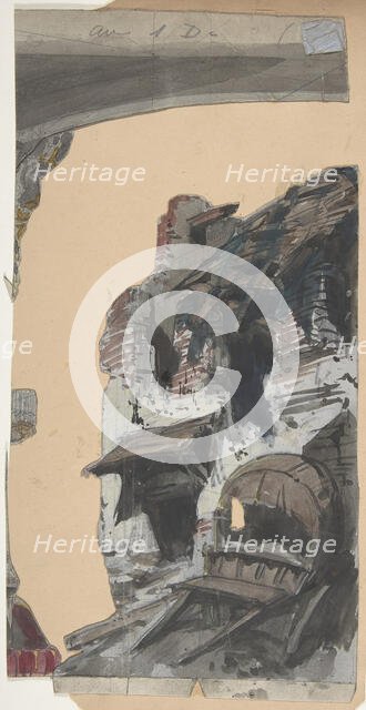 Design for a Stage Set at the Opéra, Paris, 1830-90. Creator: Eugene Ciceri.