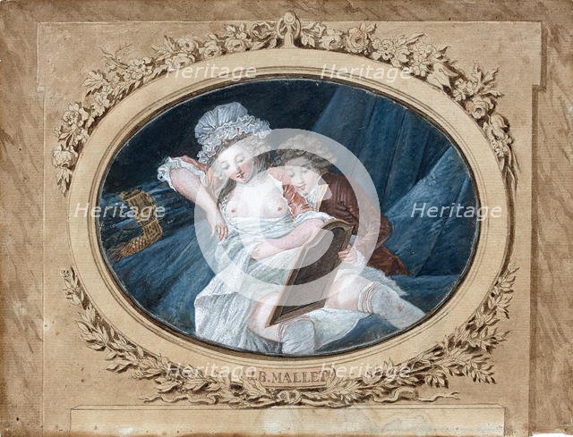 Boudoir scene. Creator: Mallet, Jean-Baptiste (1759-1835).