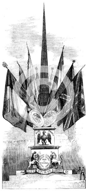 Trophy erected by the English Residents at Dinan in Honour of the Visit of the Emperor and..., 1858. Creator: Unknown.