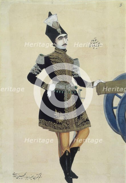 Portrait of Nasir Al-Din Shah Qajar, c1850. Creator: Unknown.