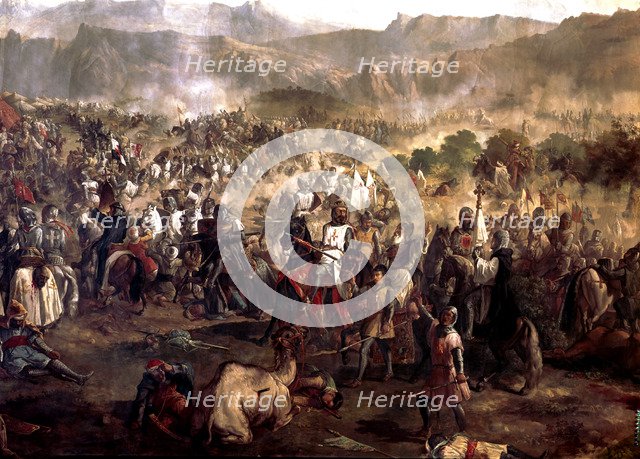 Battle of Las Navas de Tolosa (1212), oil painting, 19th century.