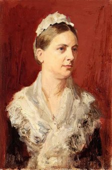 Woman Wearing Mop Cap And Shawl, c1860-1910. Creator: George Reid.