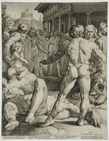 Odysseus Defeating Irus, 1589. Creator: Jan Muller.