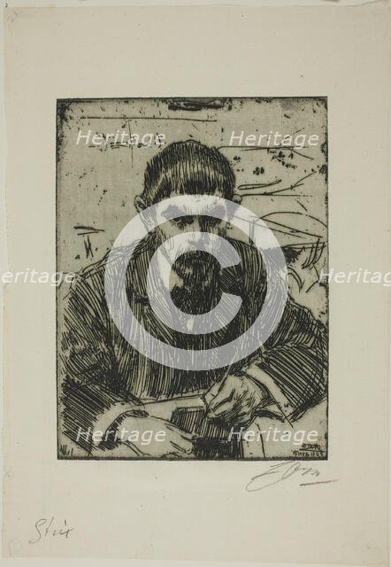 Albert Engström, 1905. Creator: Anders Leonard Zorn.