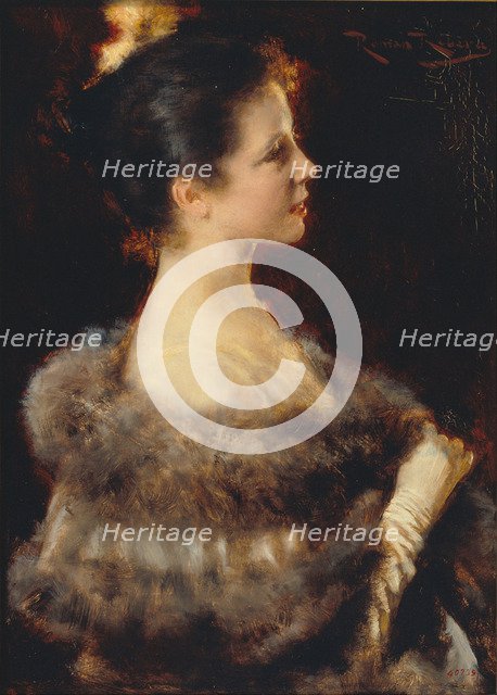 Woman in Evening Gown. Artist: Ribera, Romà (1876-1931)