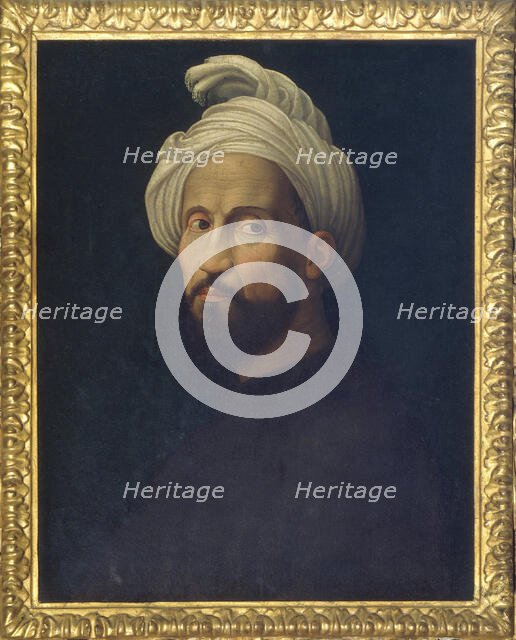 Portrait of Michelangelo Buonarroti with a turban, 1522. Creator: Bugiardini, Giuliano (1475-1554).