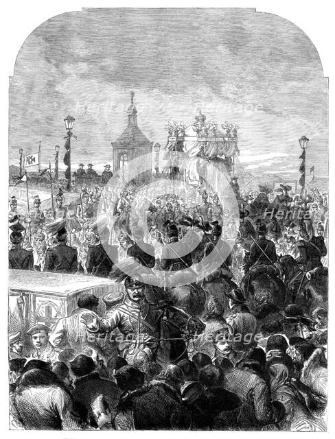Funeral of the Emperor of Russia: removal of the body to the Church of St. Peter and St. Paul, 1881. Creator: Unknown.