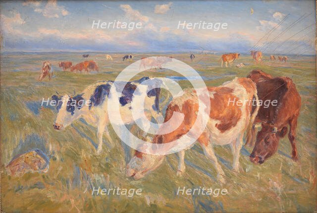 Grazing Cows on the Island of Saltholm, 1892. Creator: Theodor Esbern Philipsen.